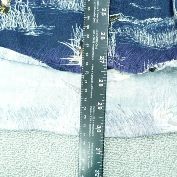 Outdoor Life Button Up Shirt Men Size XL 46‎ / 48 Blue Orange Mallard Duck Print - Picture 5 of 5